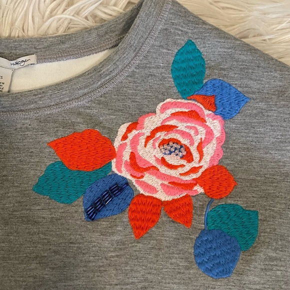 Halogen | Floral Embroidered Top | Bead detail - Picture 5 of 14